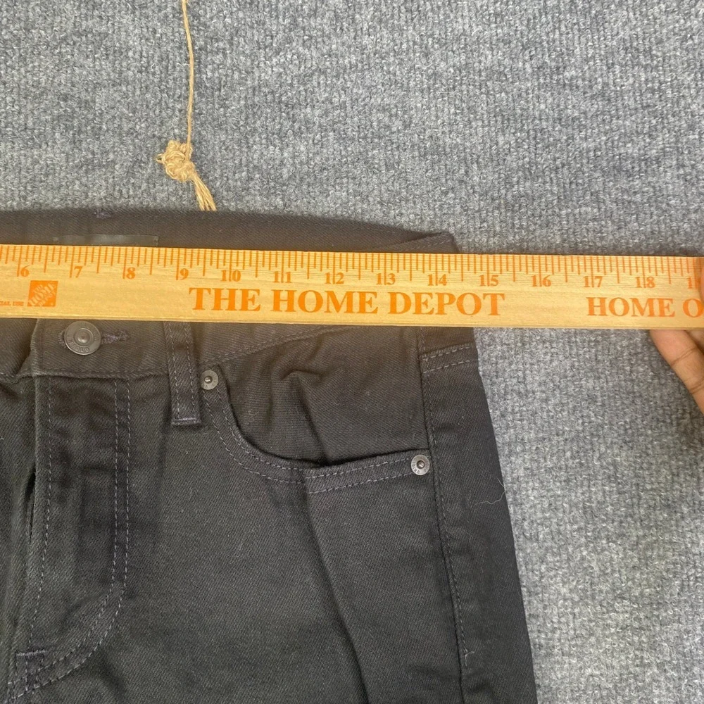 Uniqlo Mens Selvedge Slim Fit Jeans Black Stretch Denim 321-405630 Size 28x34